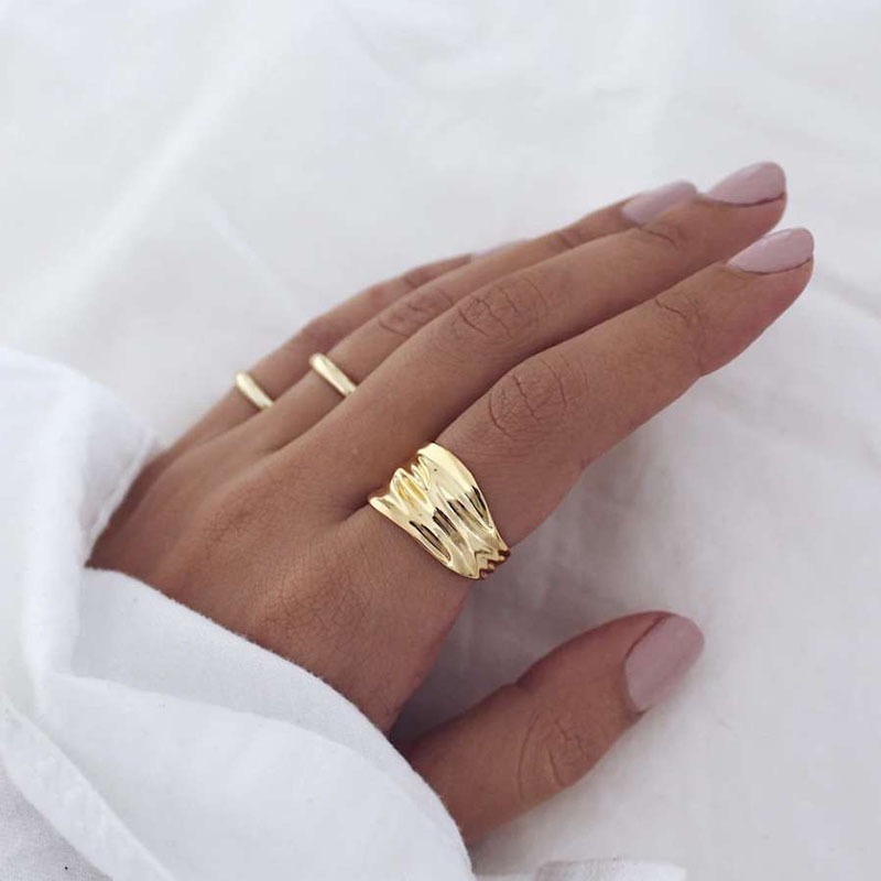 Gold Ring Statement Gold Ring Minimalist Gold Ring Stacking Gold Ring